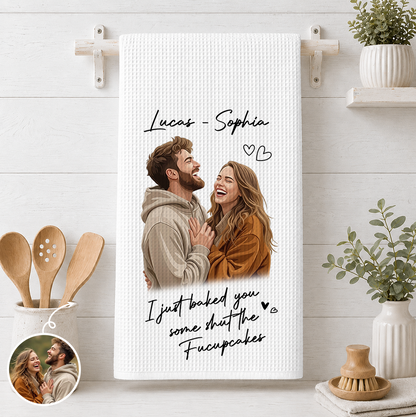 Couple Kitchen Towel, Gift For Cooking Lovers - Personalized Kitchen Towel