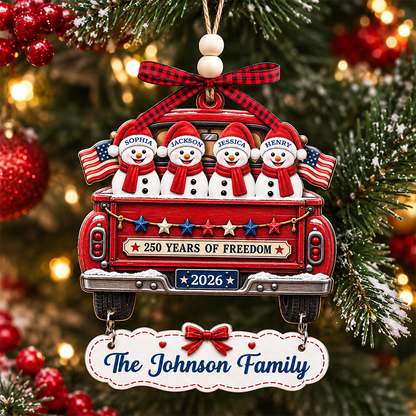 Driven By Love United By Freedom Personalized America 250th Anniversary Christmas - Personalized Engagement Gifts