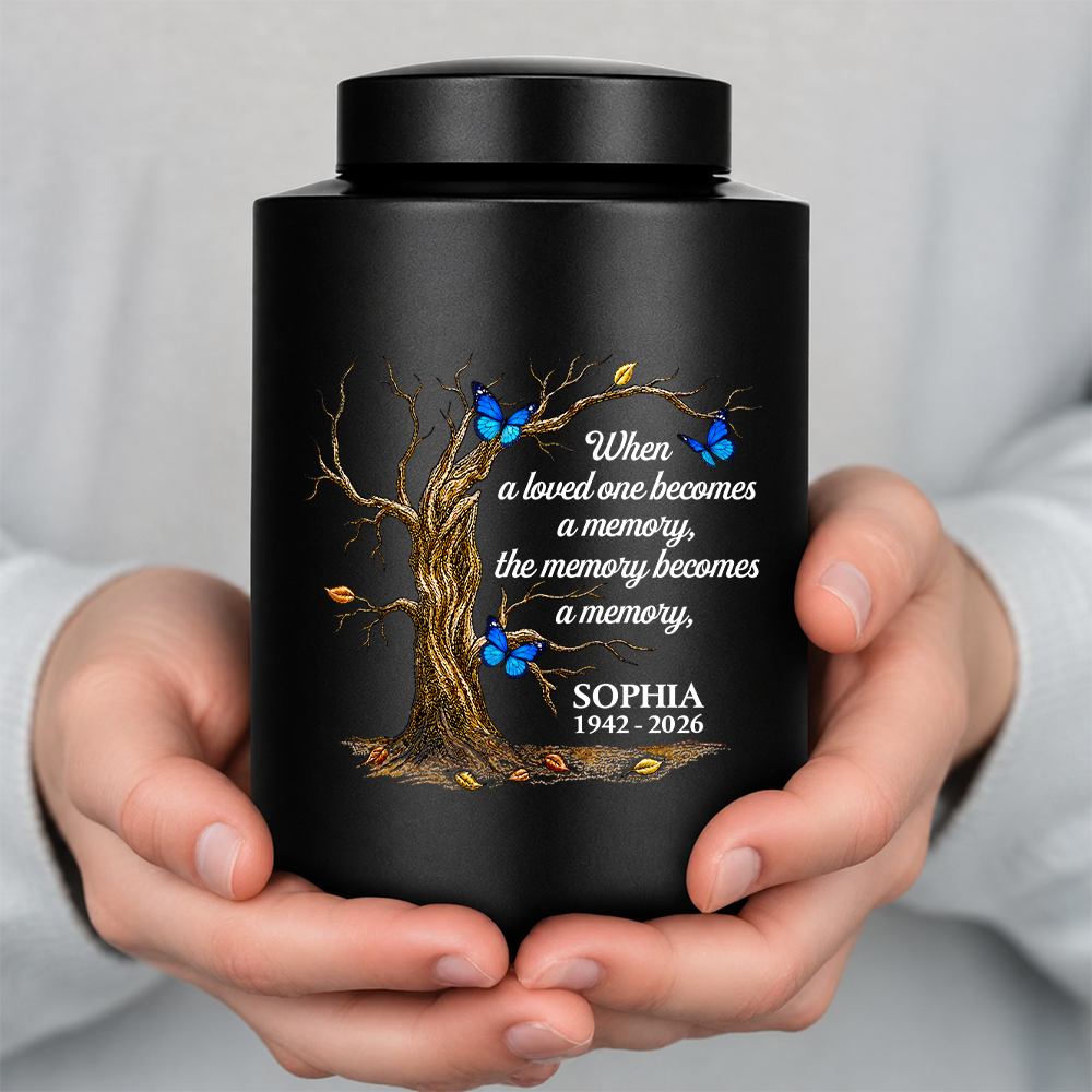 Butterflies Cardinals Hummingbirds - Remembrance Gift - Keepsake Wings Urn for Ashes - Stainless Steel Urn