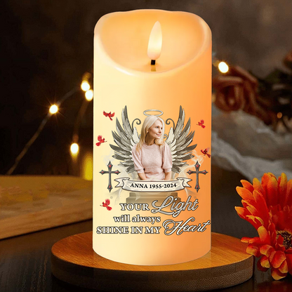 Your Light Will Always Shine - Personalized Photo LED Candle