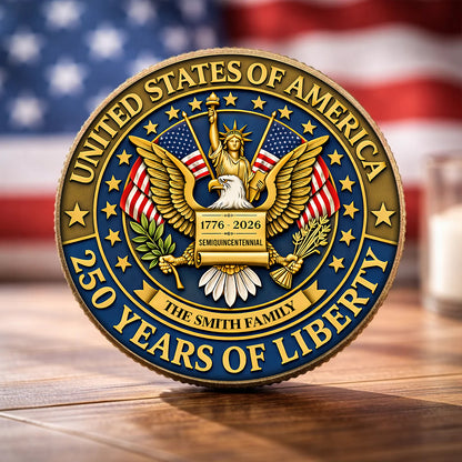 250th Anniversary U.S.A. Commemorative Challenge Coin 1776-2026