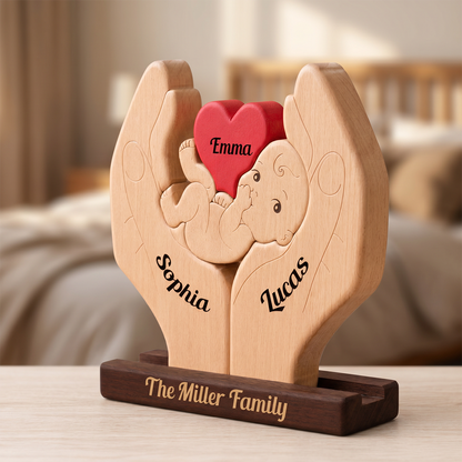 Personalized Baby New Born Puzzle - Custom Premium Wooden Name Puzzle - Christmas Gifts - New Mom New Dad
