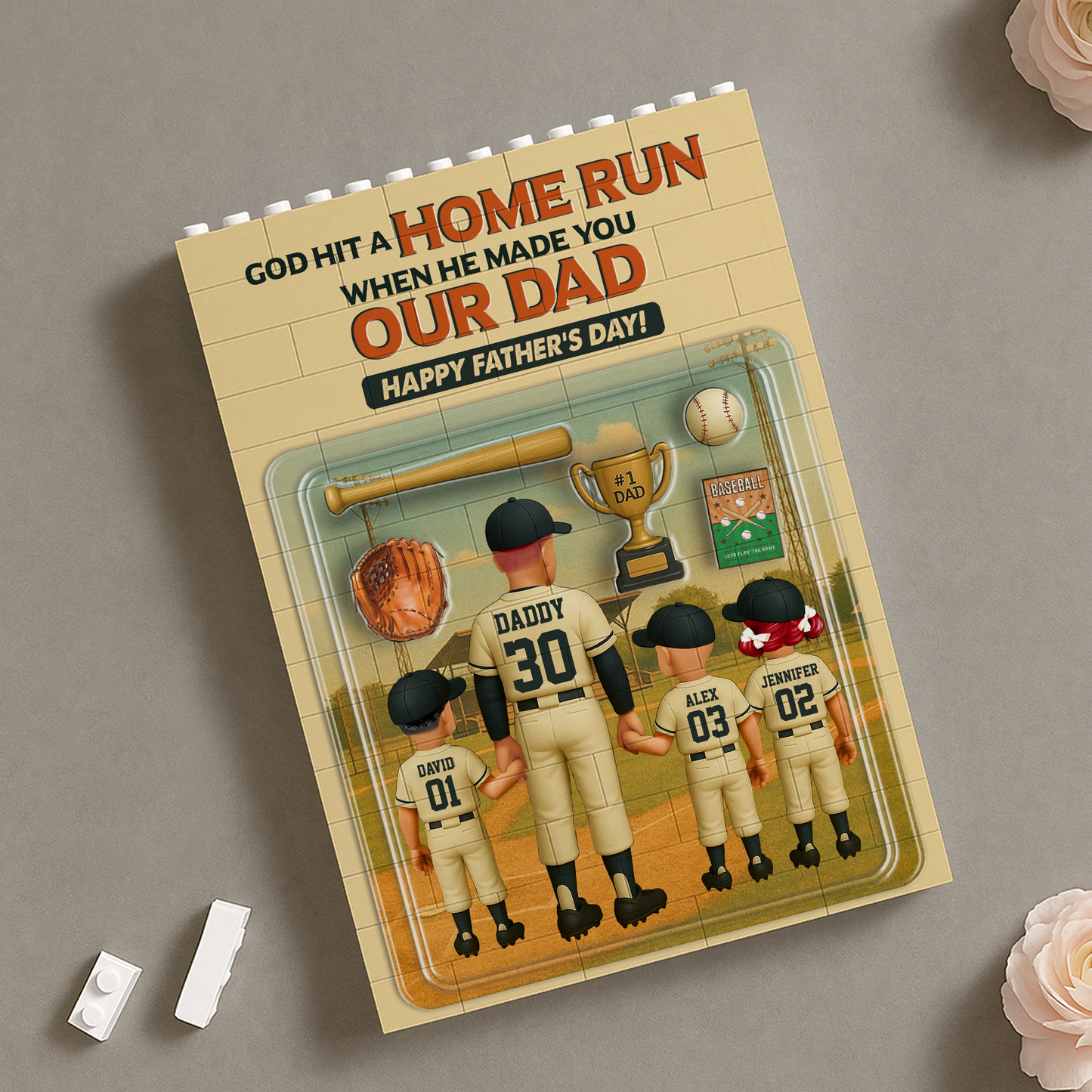 Best Daddy Ever Custom Building Blocks for Dad - Father's Day Gifts