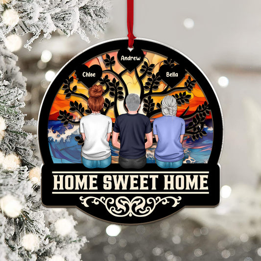 Our Family This Christmas - Personalized Window Hanging Suncatcher Ornament