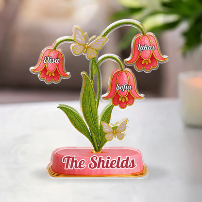 Acrylic Flowers Love - Custom Figure Personalized Acrylic Block Plaque