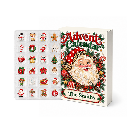 Santa Calendar 2026 - 24 Day Christmas Countdown Box With Cute Figurines - Advent Calendar Box-Box&Acrylic