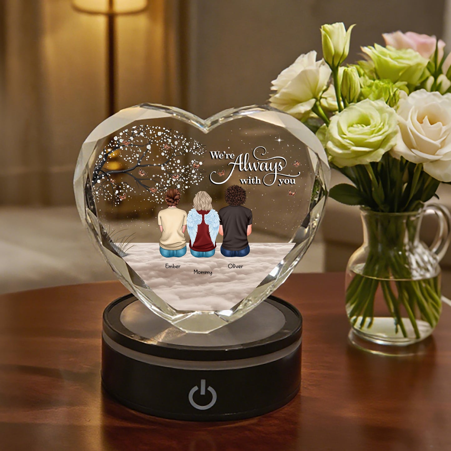 I Am Always With You - Personalized Custom Crystal Led Light