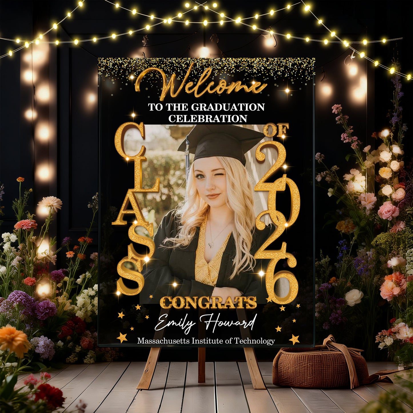 Class Of 2026 - Personalized Graduation Welcome Sign - Custom Acrylic Celebration Sign