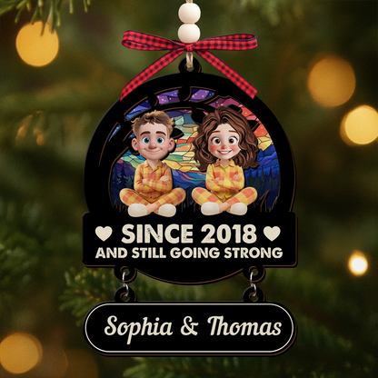 Love You Forever Christmas Wooden Ornament With Tag - Personalized Gifts