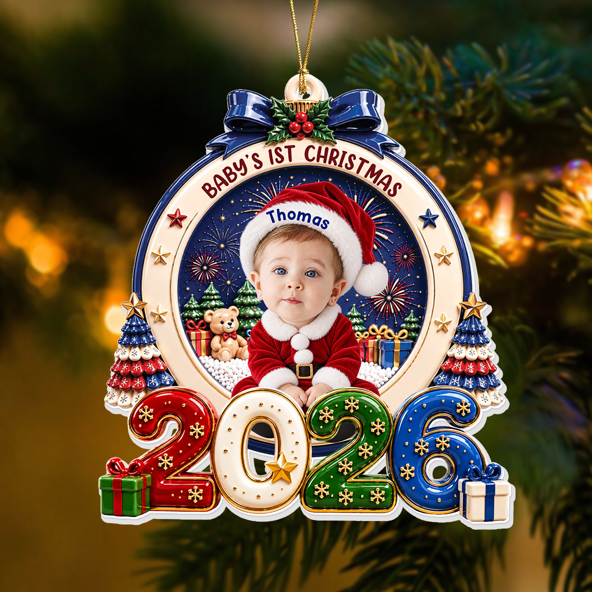 Baby 2026 Gifts for New Mom New Dad Newborn - Real 3D Relief Ornament