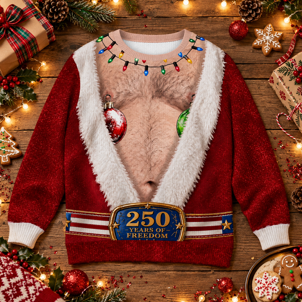 Funny Big Belly - Personalized All-Over-Print Sweatshirt - Wool Sweater