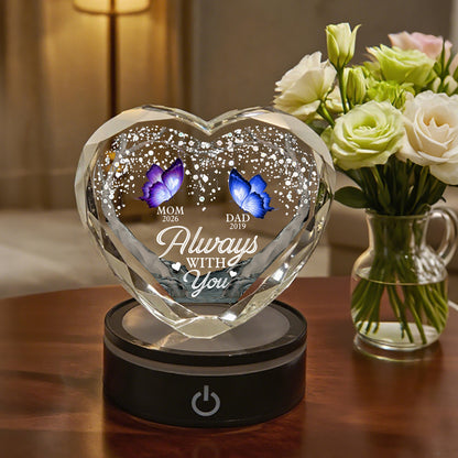 I Am Always With You Butterfly - Personalized Custom Crystal Led Light