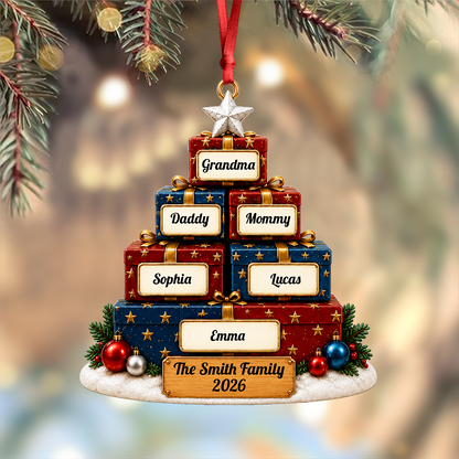 250 Years Christmas Ornament, Patriotic - Real 3D Relief Ornament