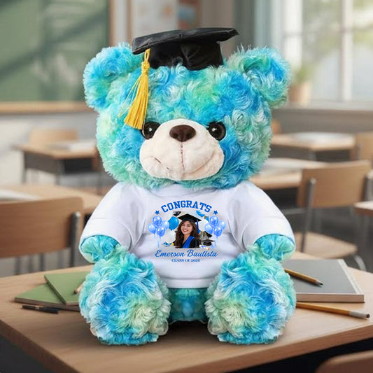 Congrats Graduation 2026 Bubble - Personalized Custom Bunny Plush
