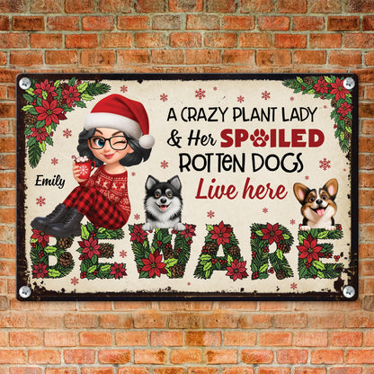 Custom A Crazy Plant Lady - Personalized Metal Sign