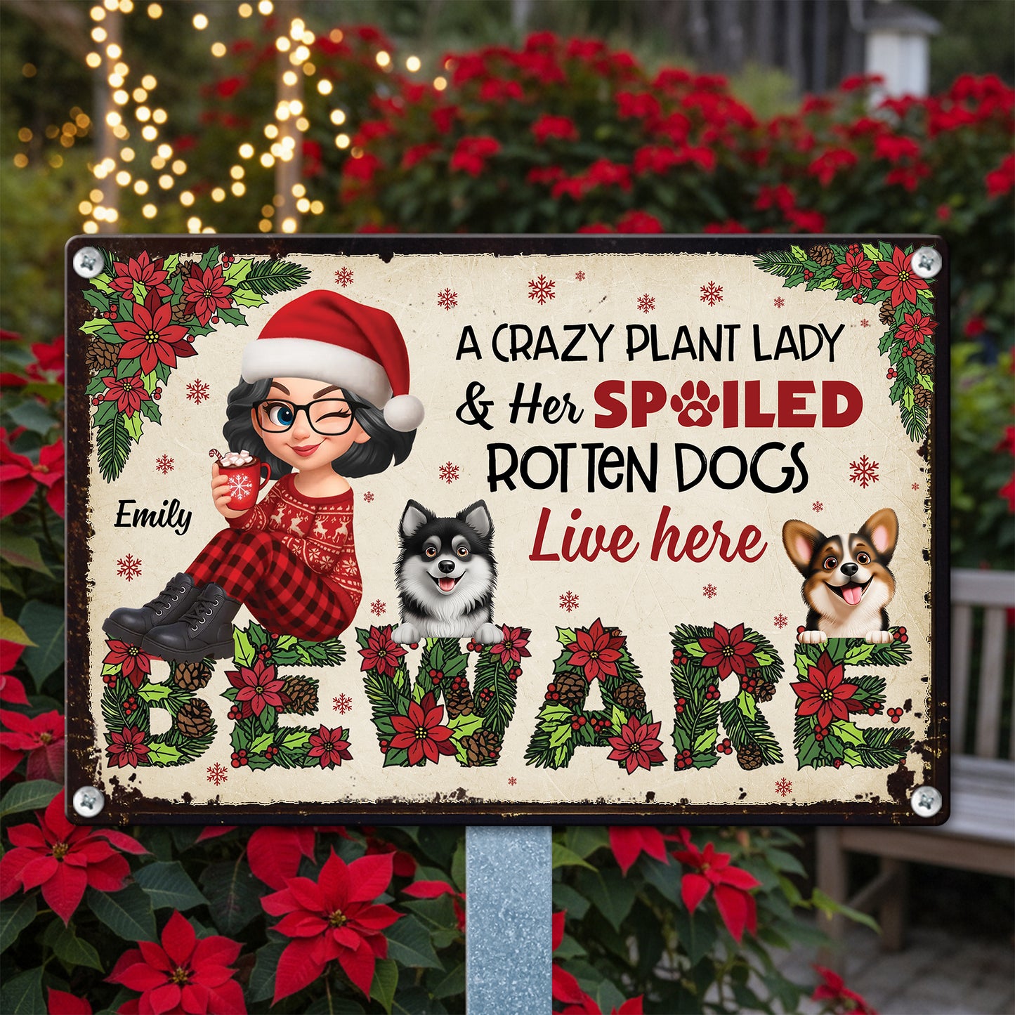 Custom A Crazy Plant Lady - Personalized Metal Sign