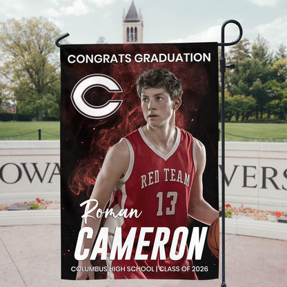 2026 Sport Congrats Graduation Flags - Personalized Graduation Garden Flag