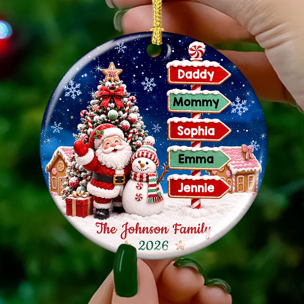 Our Family This Christmas - Real 3D Ceramic Ornament
