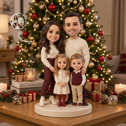 Couple Custom Photo Figurine - 3D Couple, Family, Pet Portrait Statue