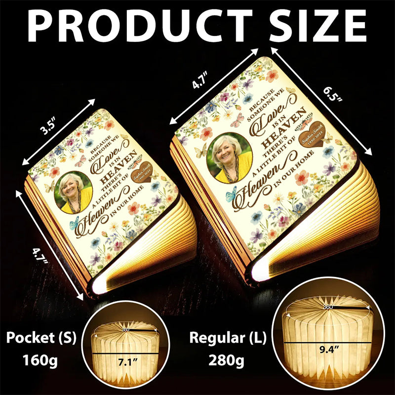 Someone We Love Is In Heaven Memorial - Personalized Book Lamp