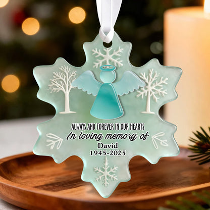 In Loving Memory Sea Glass - Personalized Custom Acrylic 2-layered Ornament