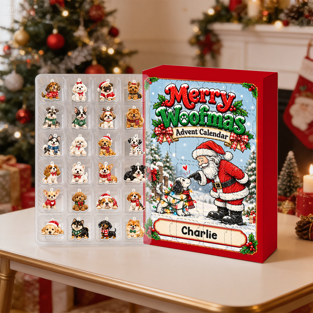 Christmas Advent Calendar 2026 Dog - 24 Day Christmas Countdown Box With Cute Figurines - Advent Calendar Box-Box&Acrylic