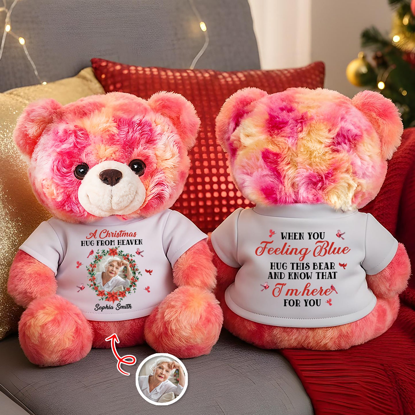 When You Feeling Blue - Memorial Personalized Custom Teddy Bear Plush
