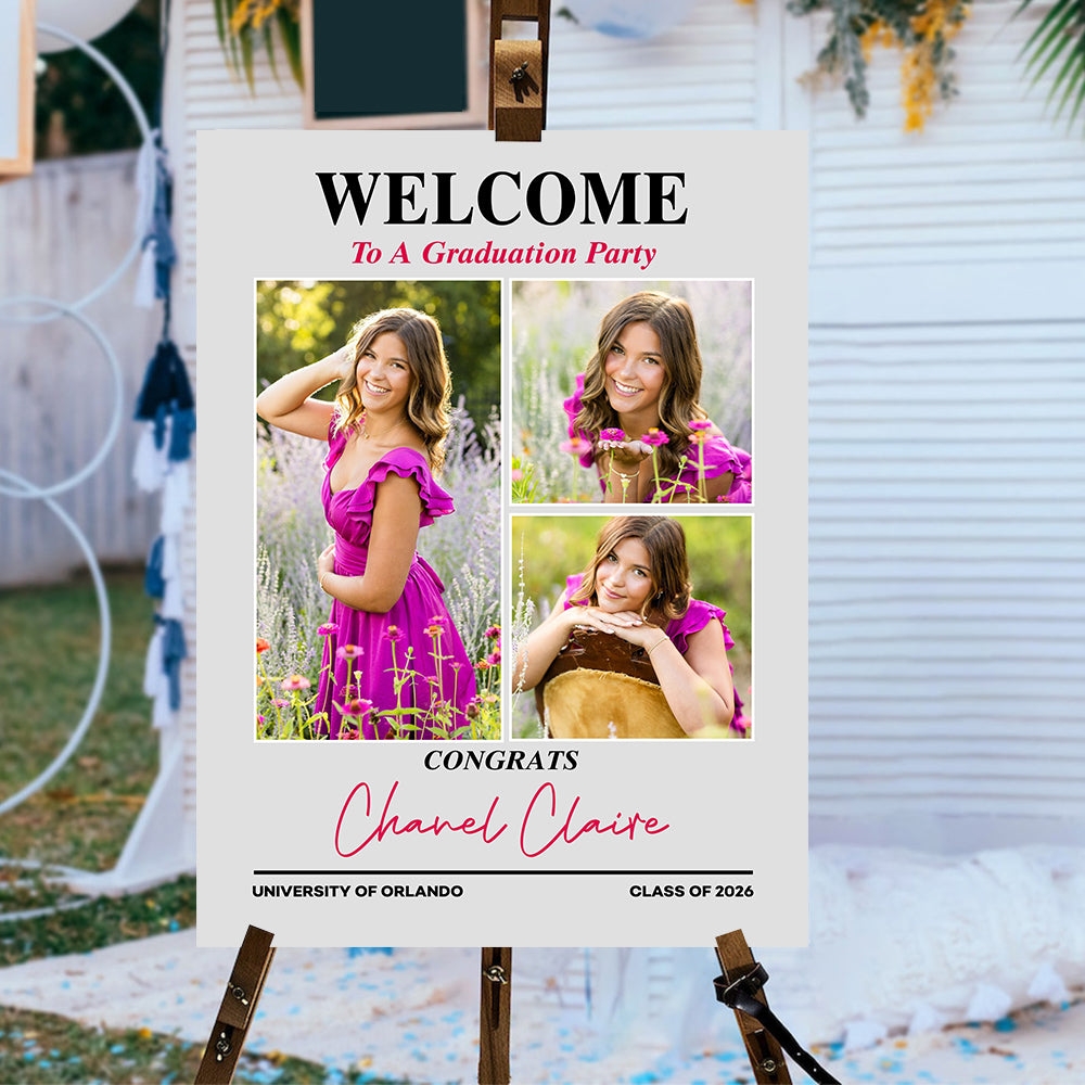 2026 Photo Graduation Welcome Sign - Custom Photo Welcome Sign