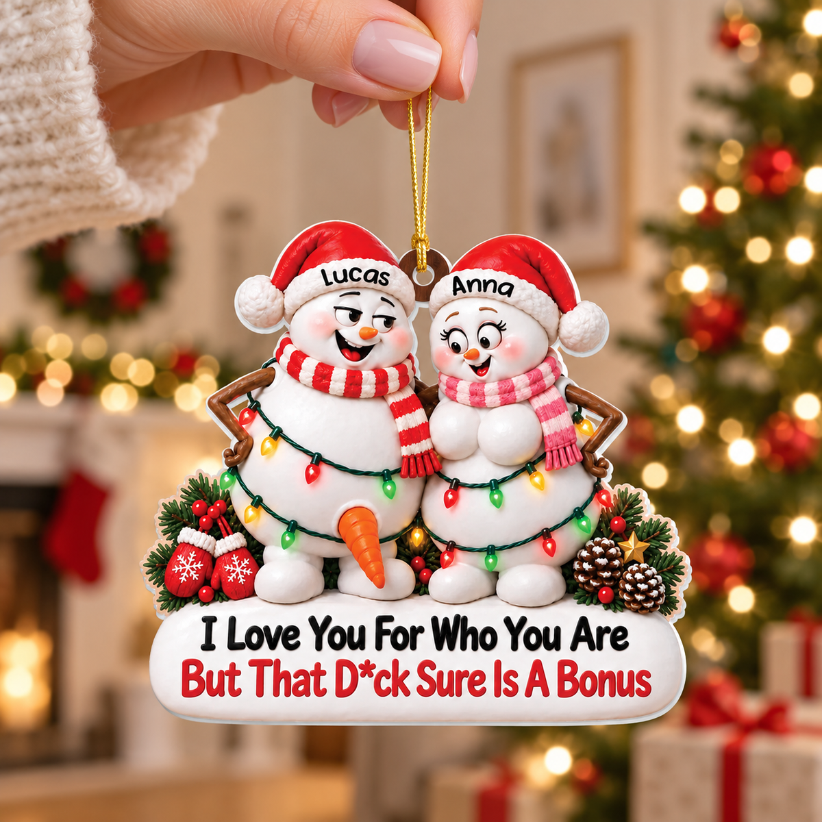 I Love You For Who You Are Ornament - Real 3D Relief Ornament