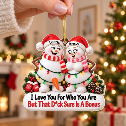 I Love You For Who You Are Ornament - Real 3D Relief Ornament
