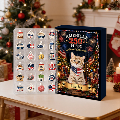 Cat Lovers Advent Calendar 2026 24 Day Christmas Countdown Box With Cute Figurines - Advent Calendar Box-Box&Acrylic