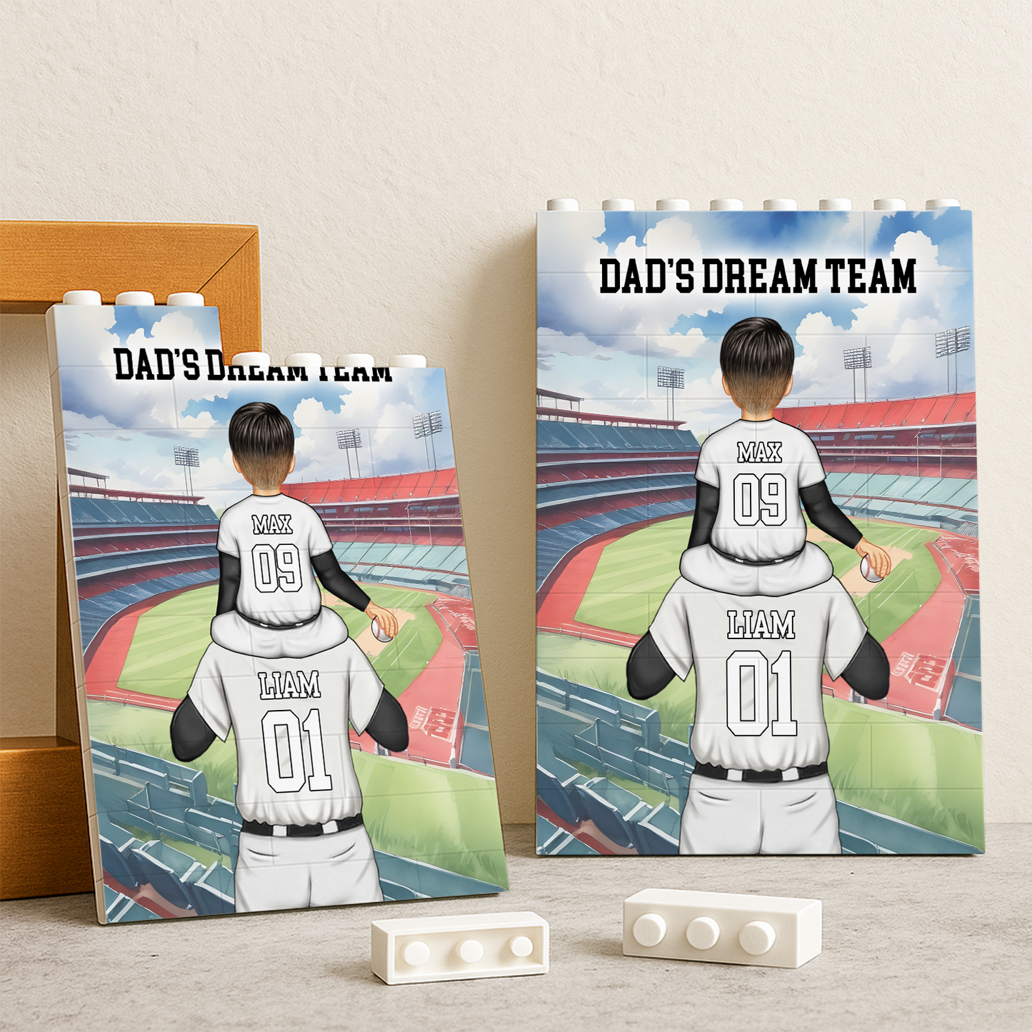 Daddy Dream Team Custom Building Blocks for Dad - Father's Day Gifts