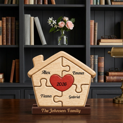 Personalized Our New House Puzzle - Custom Premium Wooden Name Puzzle - Christmas Gifts
