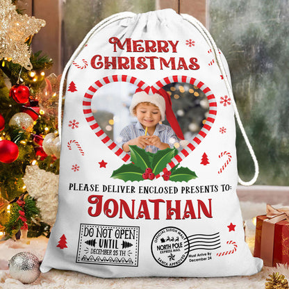 Personalized Merry Christmas Photo - Christmas Bag Gift For Family - Christmas Sack