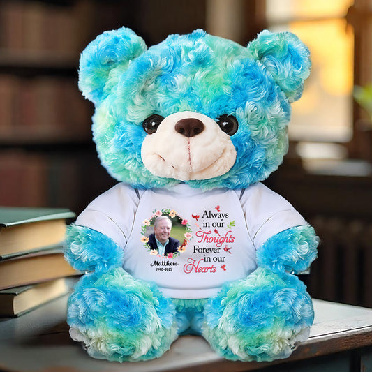 A Hug From Heaven Flowers - Memorial Personalized Custom Teddy Bear Plush