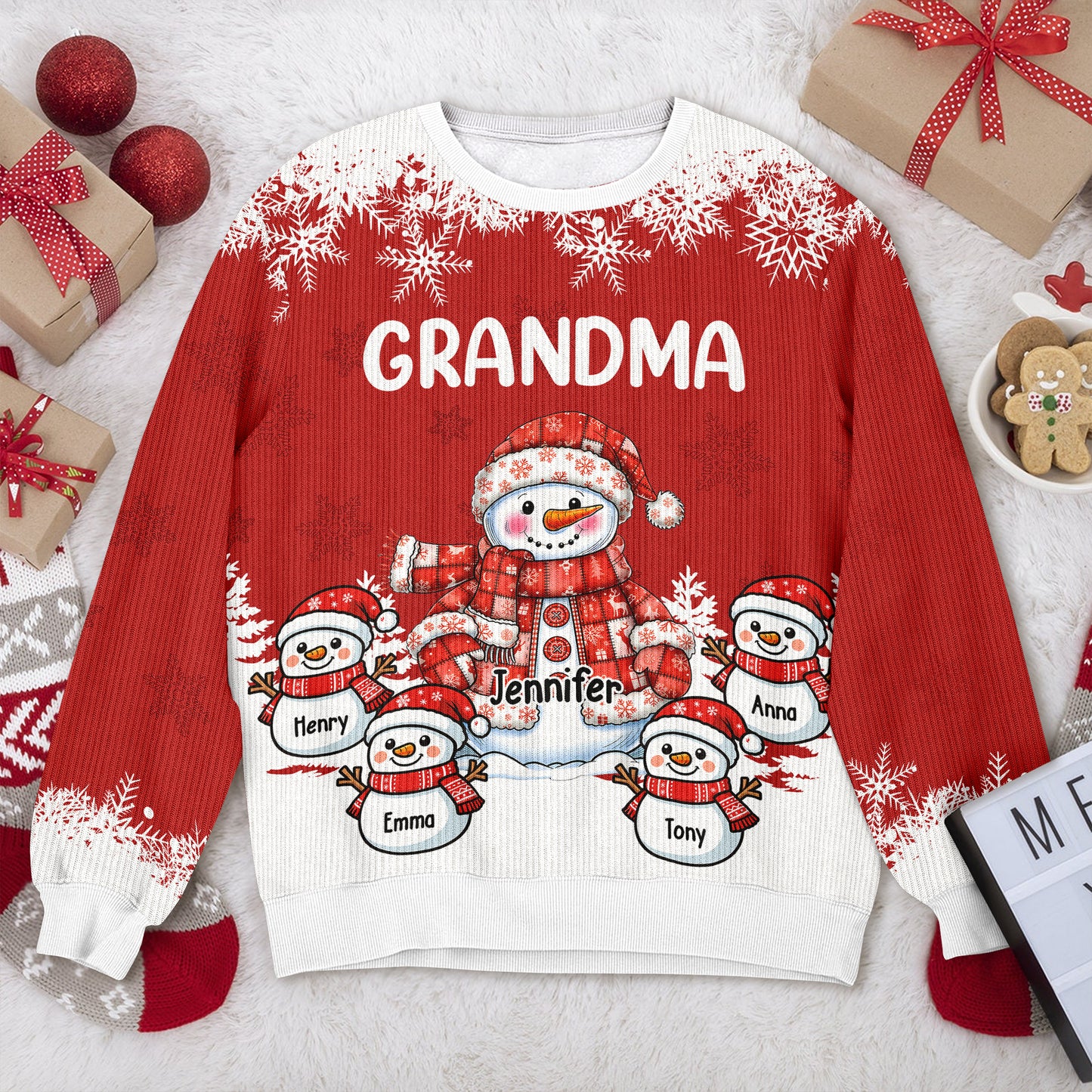 Merry Xmas Ugly Sweatshirt - Unisex Wool Jumper - Christmas Gift