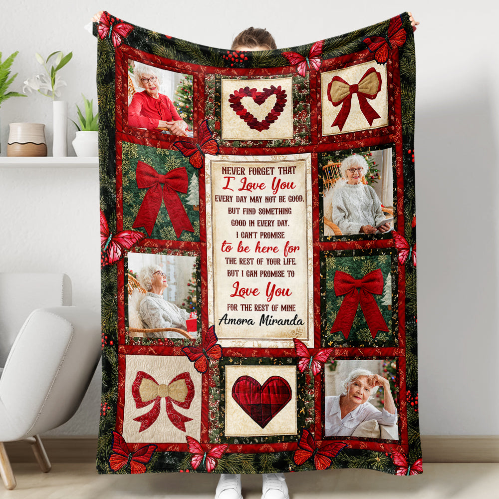 Laugh Love Live - Memorial Personalized Custom Blanket - Sympathy Gift