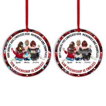 Our Friendship Is Endless - Custom Shape Hologram Ornament