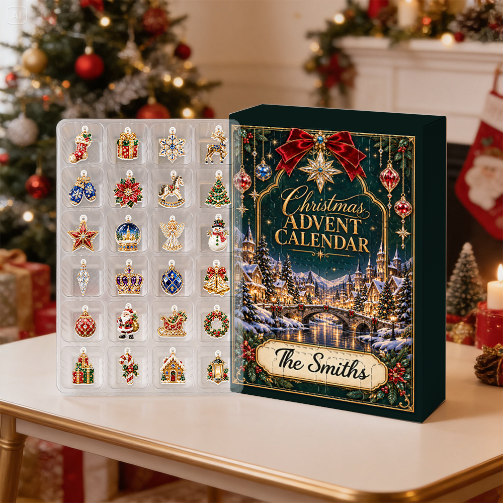 Christmas Advent Calendar 2026 - 24 Day Christmas Countdown Box With Cute Figurines - Advent Calendar Box-Box&Acrylic