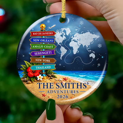 Best Vacation With My Family Merry Christmas - Real 3D Relief Ornament