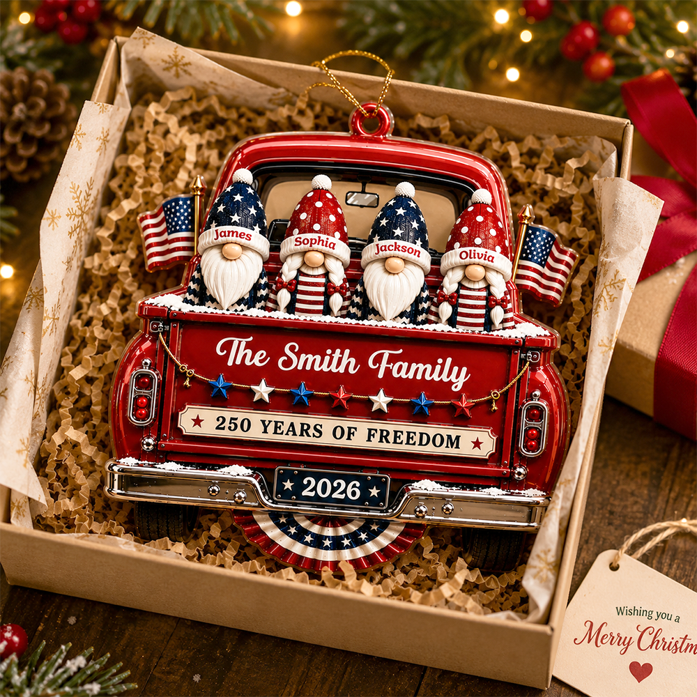 250th Anniversary Driving Home Freedom And Family Love - Real 3D Relief Ornament 2