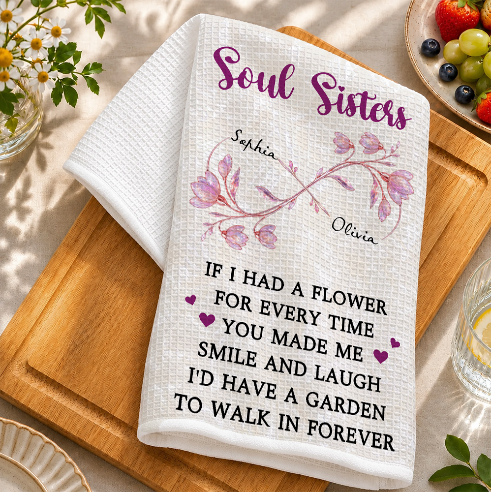 Soul Sisters, Kitchen Towel, Gift For Cooking Lovers - Personalized Kitchen Towel