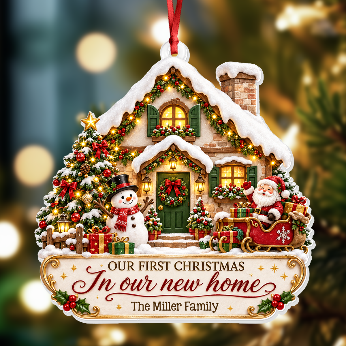 First Christmas in Our New Home - Real 3D Relief Ornament