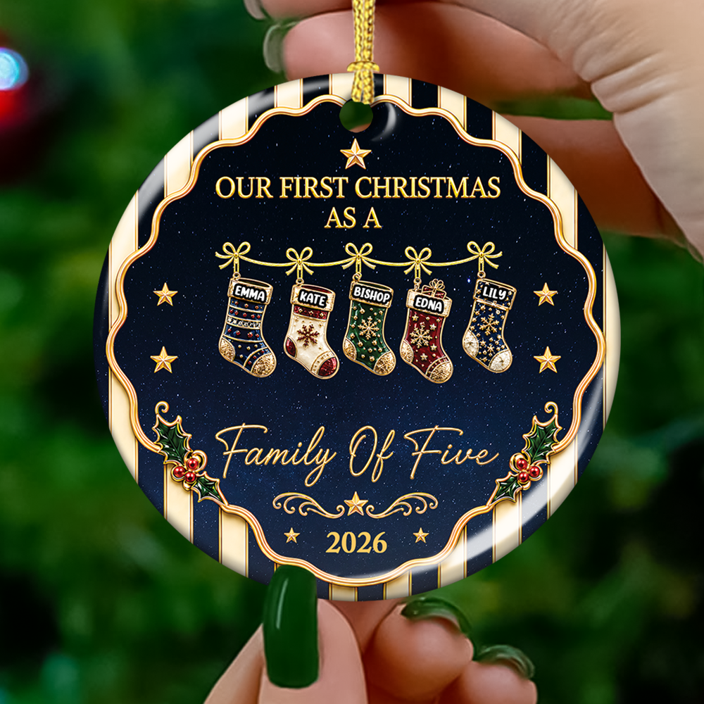 Our First Christmas - Real 3D Ceramic Ornament