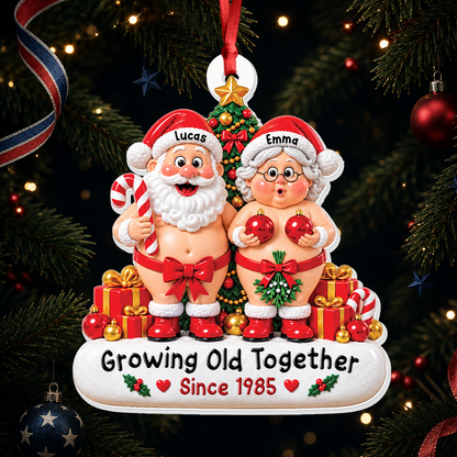 Still Going Strong Couple Ornament - Real 3D Relief Ornament