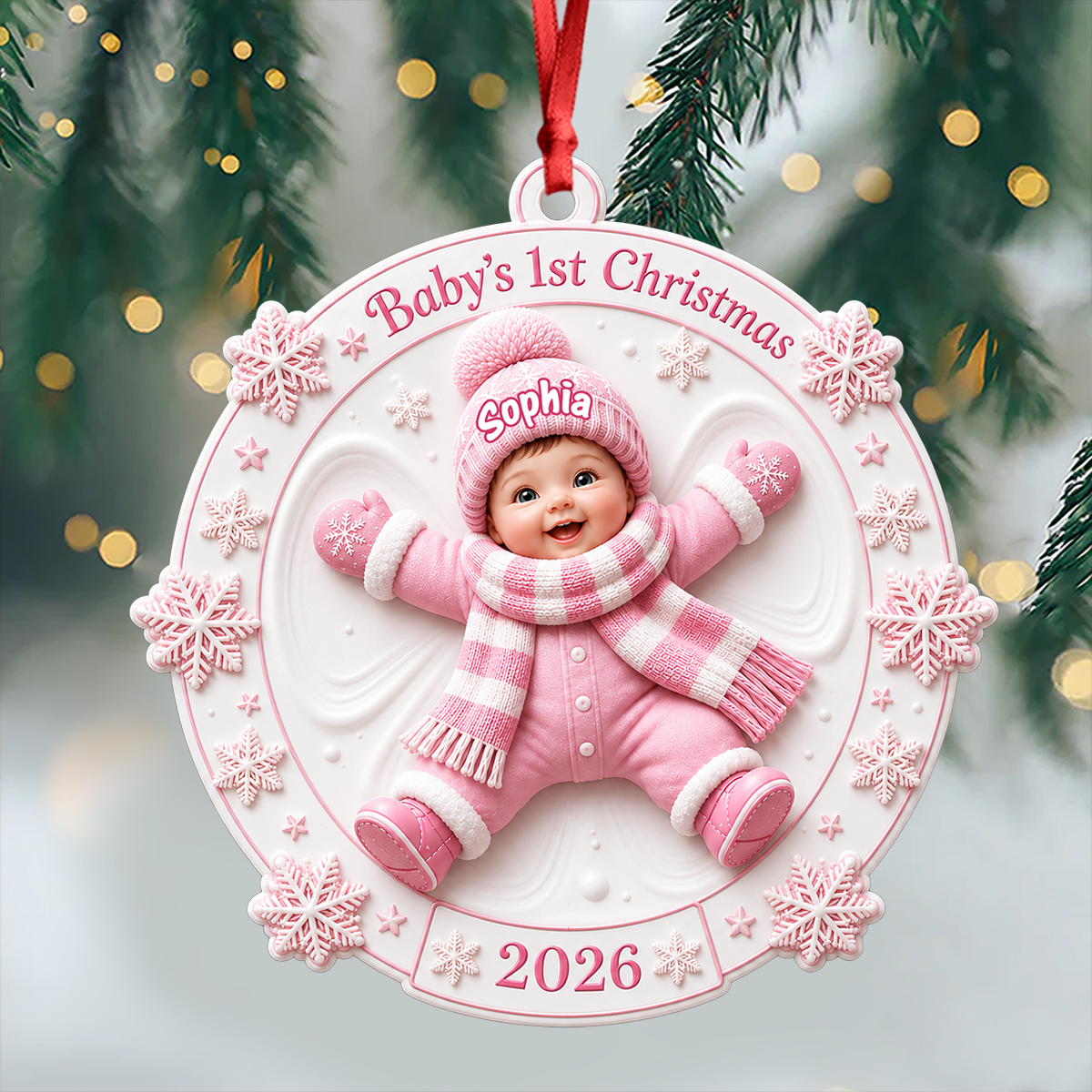 Baby Shower, Gifts For New Moms, New Dads, New Parents - Little Miracle Big Love - Real 3D Relief Ornament