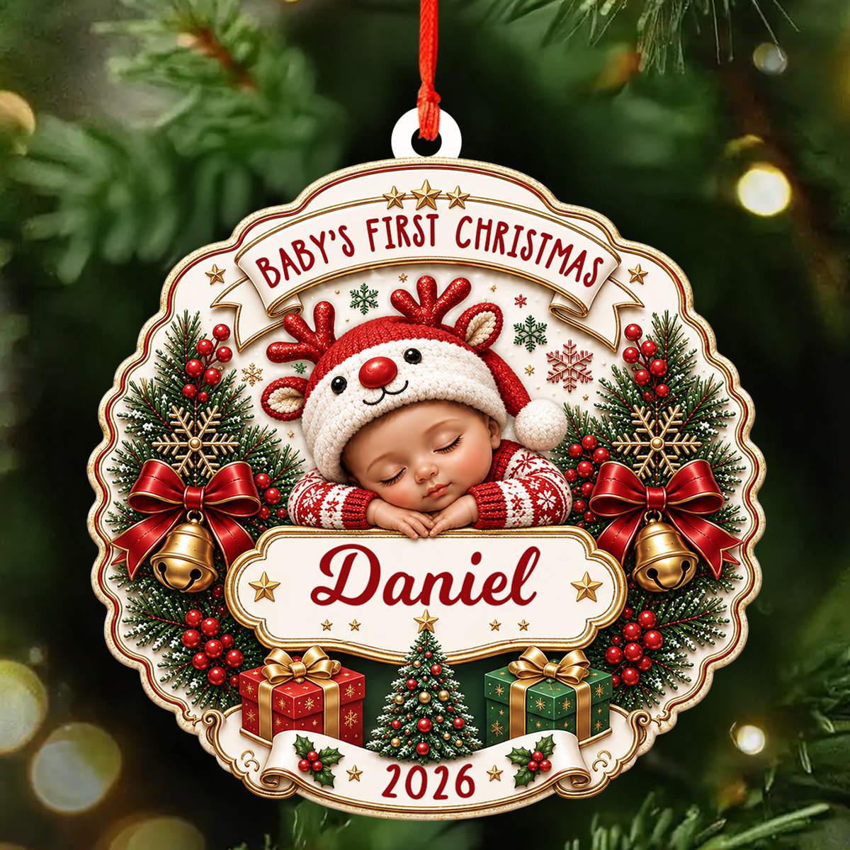 First Christmas Gift For Newborn - Real 3D Relief Ornament