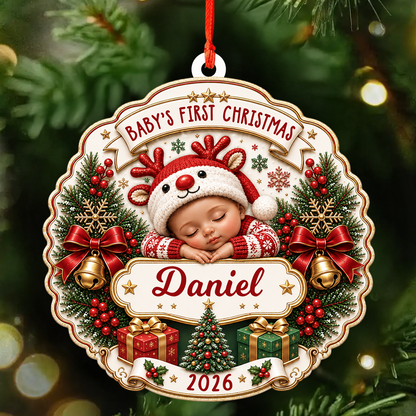 First Christmas Gift For Newborn - Real 3D Relief Ornament