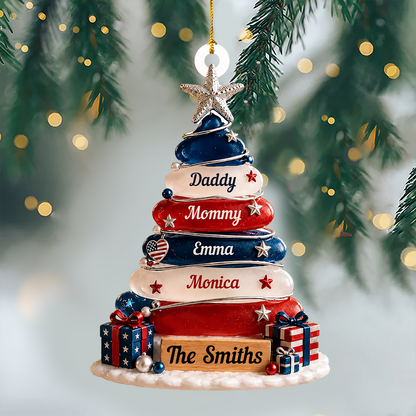A Cozy Christmas United States Of America - Real 3D Relief Ornament