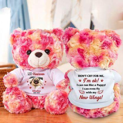 Don't Cry For Me - Memorial Personalized Custom Teddy Bear Plush